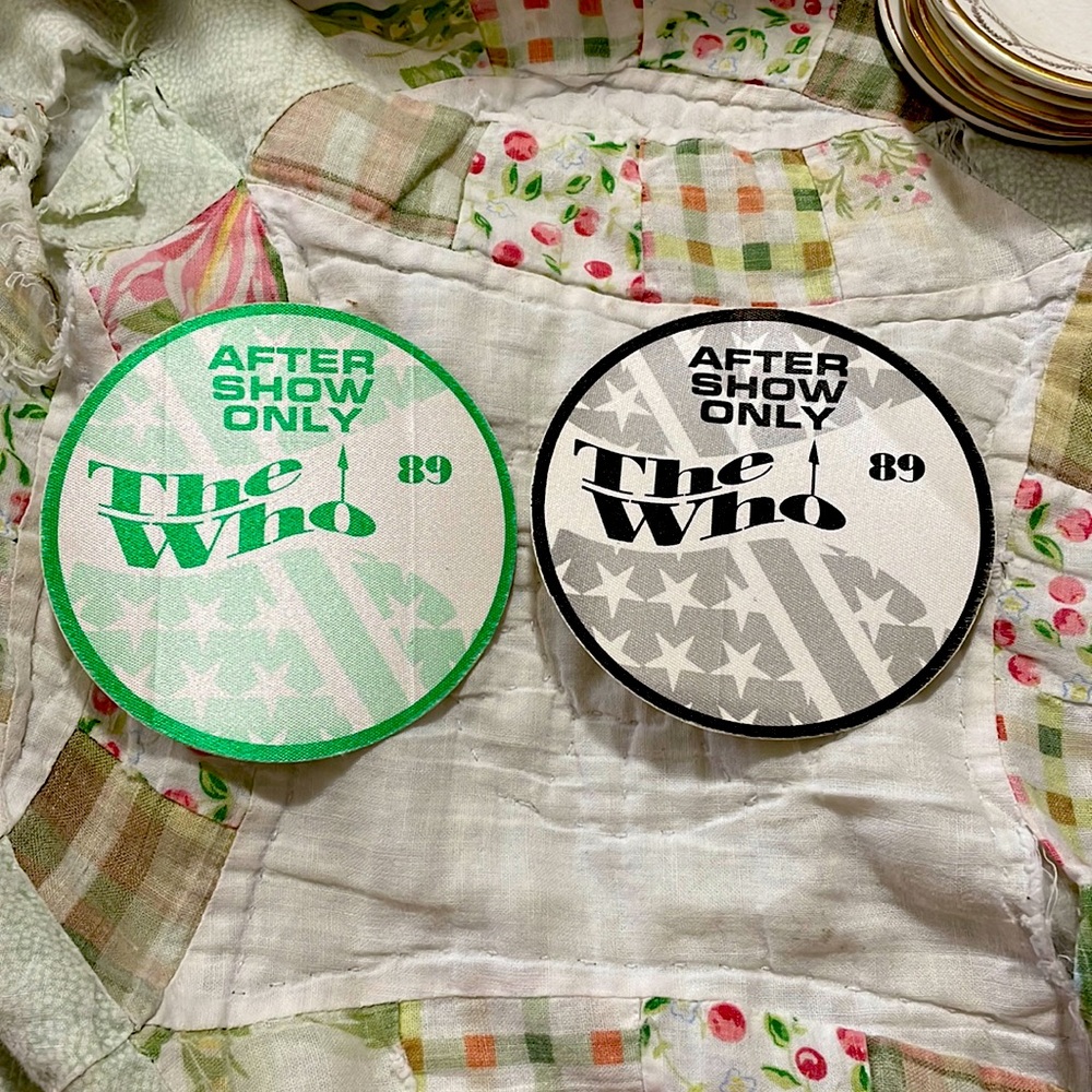 Authentic Vintage The Who After Show Passes, 1989